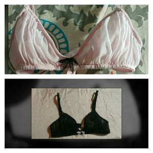 VS small Pink /xsmall black sheer bra